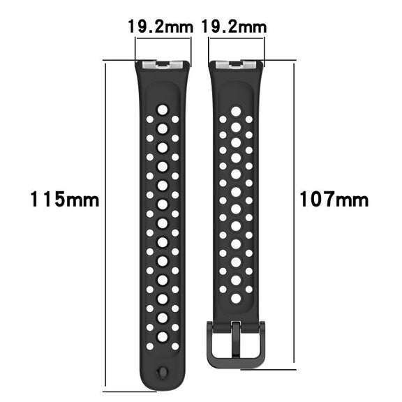 For Huawei Band 10 / 9 / 8 Metal Head Round Hole Nail Button Silicone Watch Band(Original Blue)
