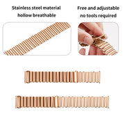 18mm Loop Slingshot Buckle Stainless Steel Watch Band(Rose Gold)