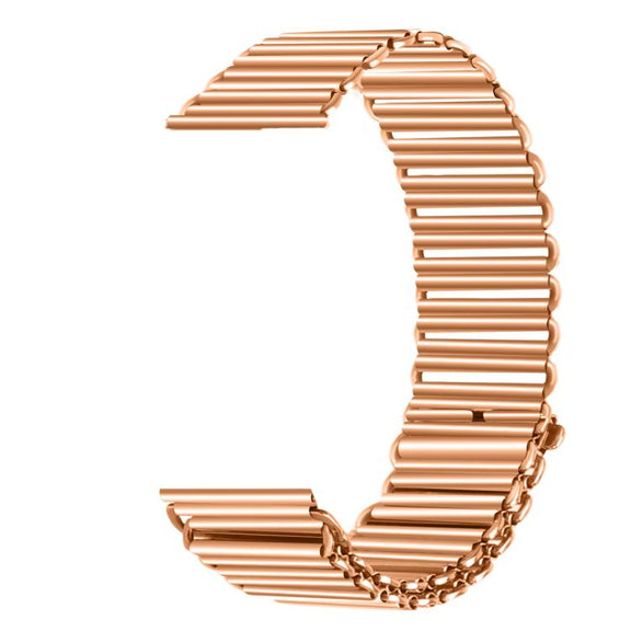 18mm Loop Slingshot Buckle Stainless Steel Watch Band(Rose Gold)