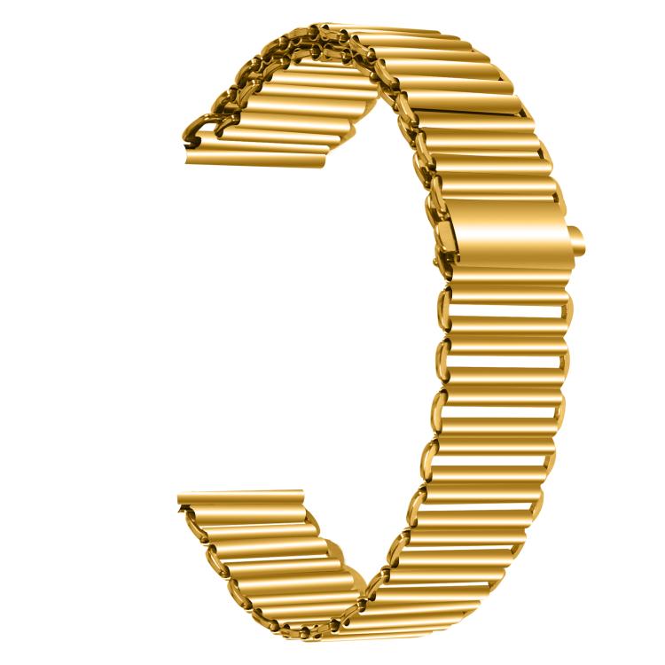 20mm Loop Slingshot Buckle Stainless Steel Watch Band(Gold)