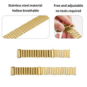 20mm Loop Slingshot Buckle Stainless Steel Watch Band(Gold)