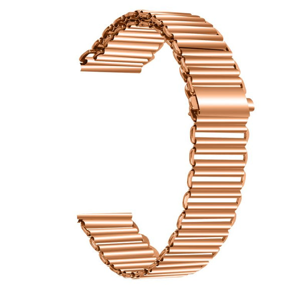 20mm Loop Slingshot Buckle Stainless Steel Watch Band(Rose Gold)