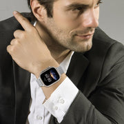 For Apple Watch 42mm / 41mm / 40mm / 38mm Nine-Bead Magnetic Loop Steel Watch Band(Silver)