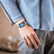 For Xiaomi Mi Band 8 Pro Five Beads Slingshot Buckle Steel Watch Band(Silver)