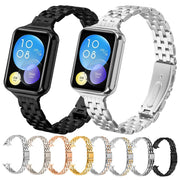 For Xiaomi Mi Band 8 Pro Five Beads Slingshot Buckle Steel Watch Band(Silver)