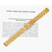 For Fitbit Inspire 1 / Inspire 2 Five Beads Slingshot Buckle Steel Watch Band(Gold)