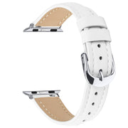 For Apple Watch 46mm / 49mm / 45mm / 44mm Small Waist PU Leather Watch Band(White)