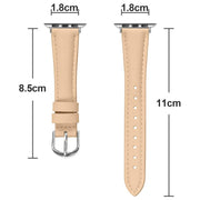 For Apple Watch 46mm / 49mm / 45mm / 44mm Small Waist PU Leather Watch Band(Camel Color)