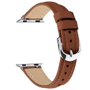 For Apple Watch 46mm / 49mm / 45mm / 44mm Small Waist PU Leather Watch Band(Brown)