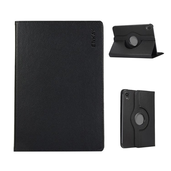 For iPad mini 2024 / mini 6 ENKAY 360 Degree Rotation Litchi Leather Smart Tablet Case(Black)