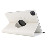 For iPad Pro 13 2024 ENKAY 360 Degree Rotation Litchi Leather Smart Tablet Case(White)