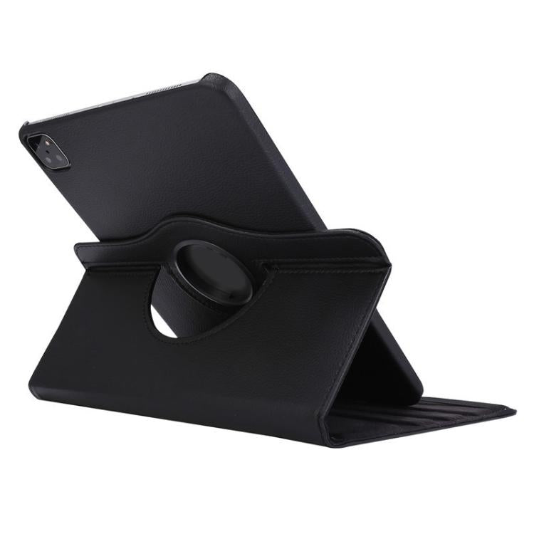 For iPad Pro 11 2024 ENKAY 360 Degree Rotation Litchi Leather Smart Tablet Case(Black)