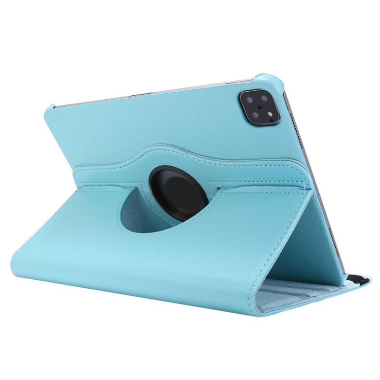 For iPad Pro 11 2024 ENKAY 360 Degree Rotation Litchi Leather Smart Tablet Case(Light Blue)