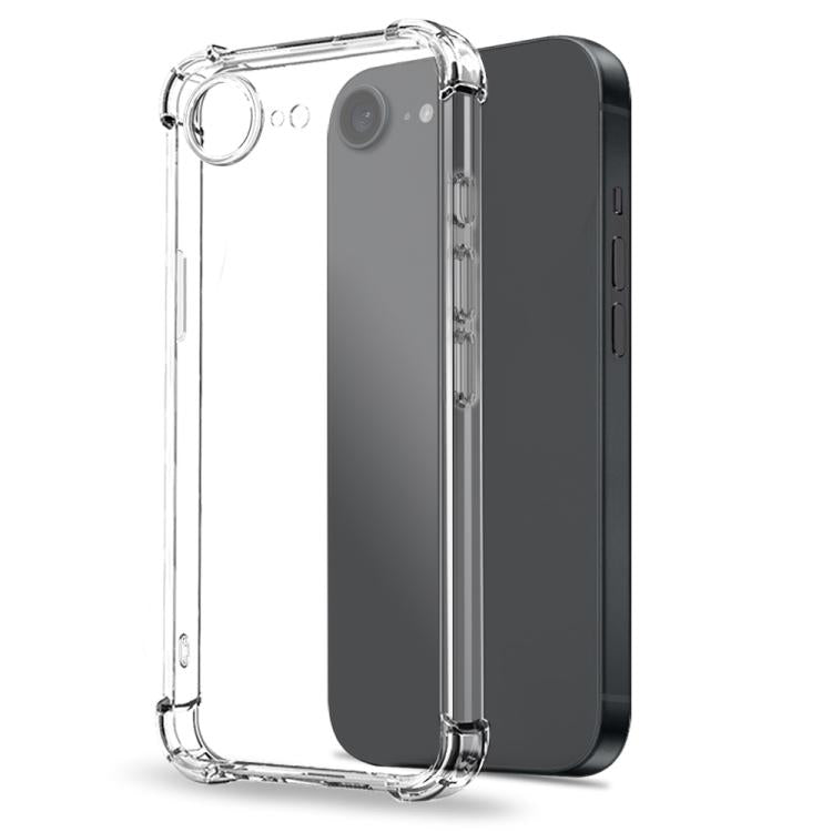For iPhone 16e NORTHJO 2 in 1 TPU Airbag Shockproof Phone Case with Screen Film(Clear)