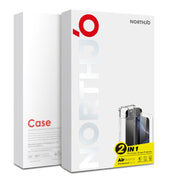 For iPhone 16e NORTHJO 2 in 1 TPU Airbag Shockproof Phone Case with Screen Film(Clear)