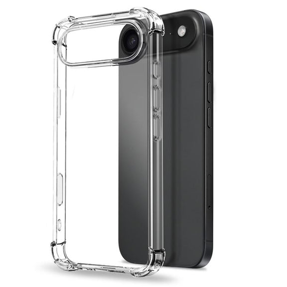 For iPhone 17 Air NORTHJO 3 in 1 TPU Airbag Shockproof Phone Case with Screen Protector Lens Film(Clear)