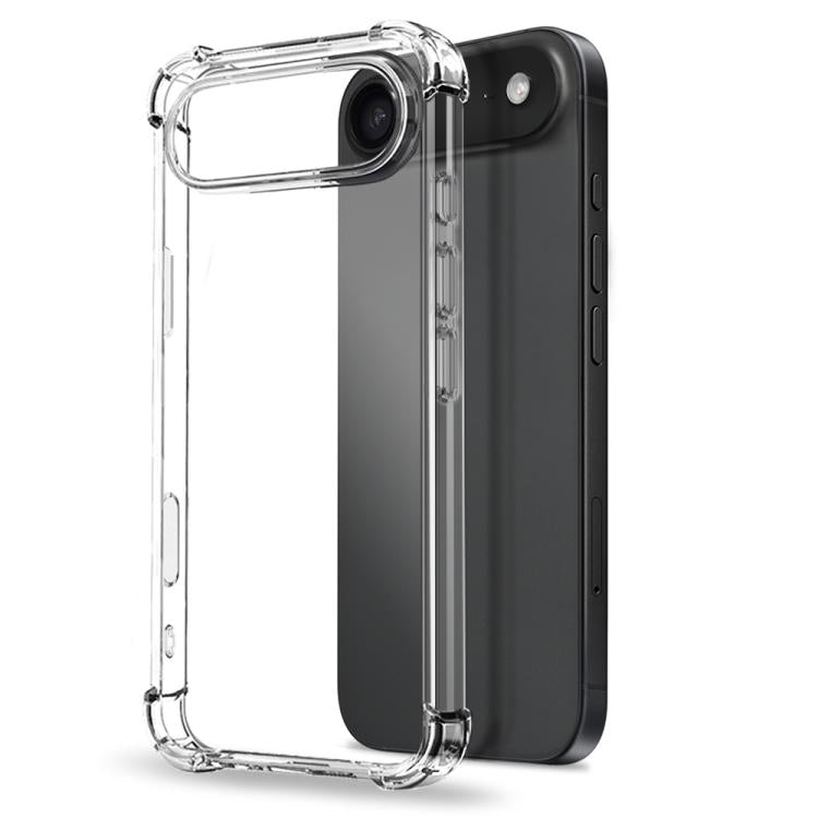 For iPhone 17 Air NORTHJO 3 in 1 TPU Airbag Shockproof Phone Case with Screen Protector Lens Film(Clear)