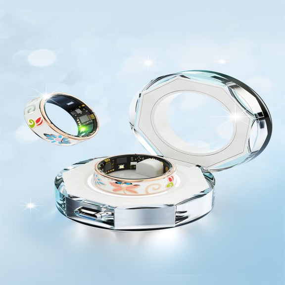 R18 SIZE 7 Smart Ring, Support Heart Rate / Blood Oxygen / Sleep / Care For Faimilies(Rose Gold)