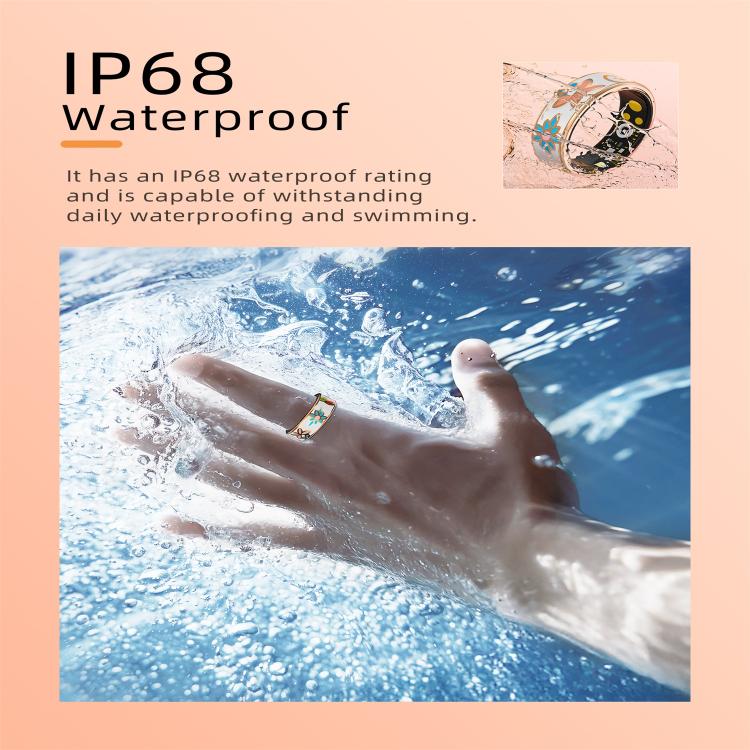 R18 SIZE 9 Smart Ring, Support Heart Rate / Blood Oxygen / Sleep / Care For Faimilies(Rose Gold)