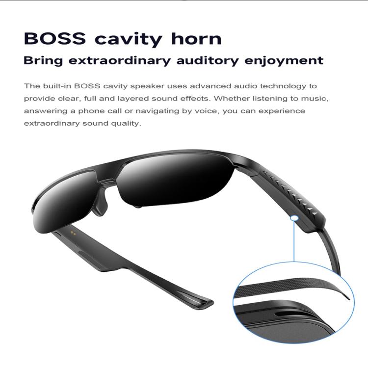 L01 Smart Glasses, Support AI Intelligent Translation / Bluetooth Call / Intelligent Noise Reduction(White)