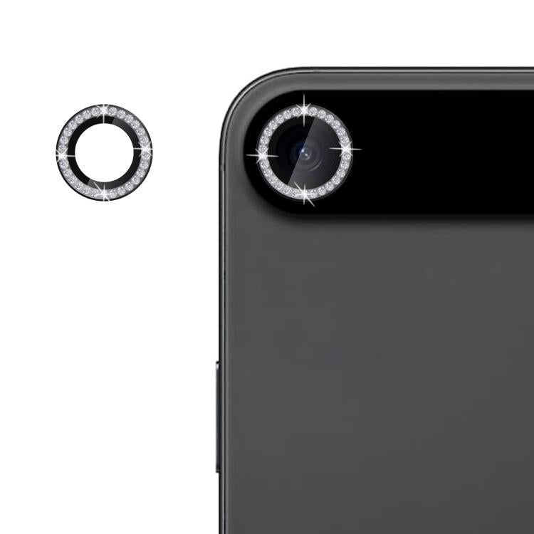 For iPhone 17 Air Kalebol Individual Camera Lens Diamond Ring Protector(Black)
