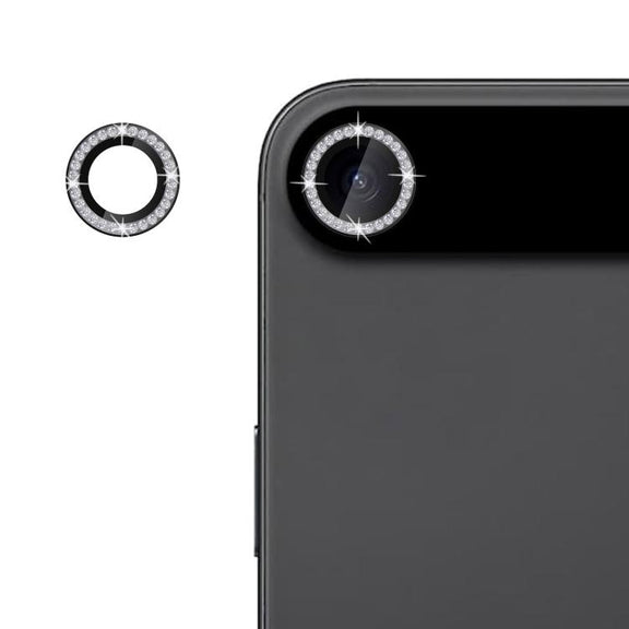 For iPhone 17 Air Kalebol Individual Camera Lens Diamond Ring Protector(Black)