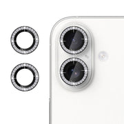 For iPhone 17 Kalebol Individual Camera Lens Diamond Ring Protector(Black)