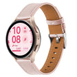 18mm Push Button Silver Steel Buckle Genuine Leather Watch Band(Light Pink) - free shipping - PMC TechLife - Order now!