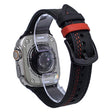 For Apple Watch 46mm / 49mm / 45mm / 44mm 7-Line Tri-Star Buckle Pull Up Leather Watch Band(Black Red Thread) - Watch Bands by PMC TechLife | Online Shopping South Africa | PMC TechLife | Buy Now Pay Later Mobicred