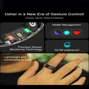 R04 SIZE 7 Smart Ring, Support Heart Rate / Blood Oxygen / Sleep Monitoring / Take Photos(Black)