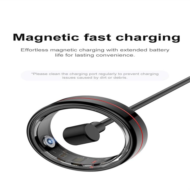 R04 SIZE 8 Smart Ring, Support Heart Rate / Blood Oxygen Monitoring / Sleep / Take Photos(Black)