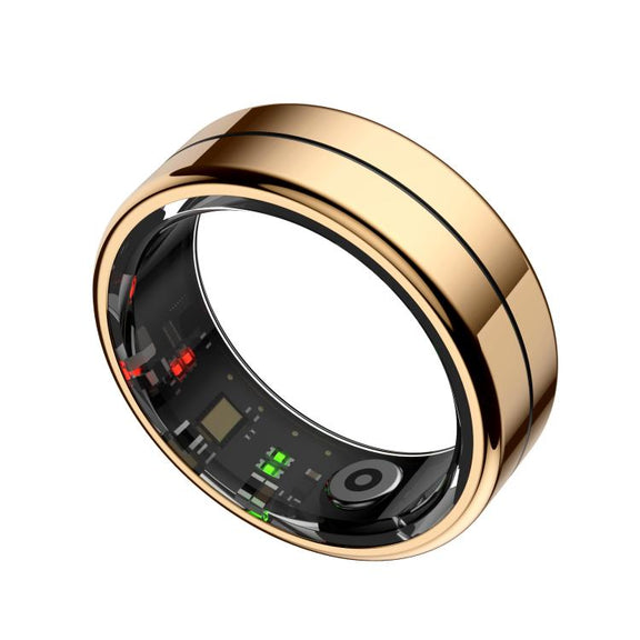 R04 SIZE 9 Smart Ring, Support Heart Rate / Blood Oxygen / Sleep Monitoring / Take Photos(Rose Gold)