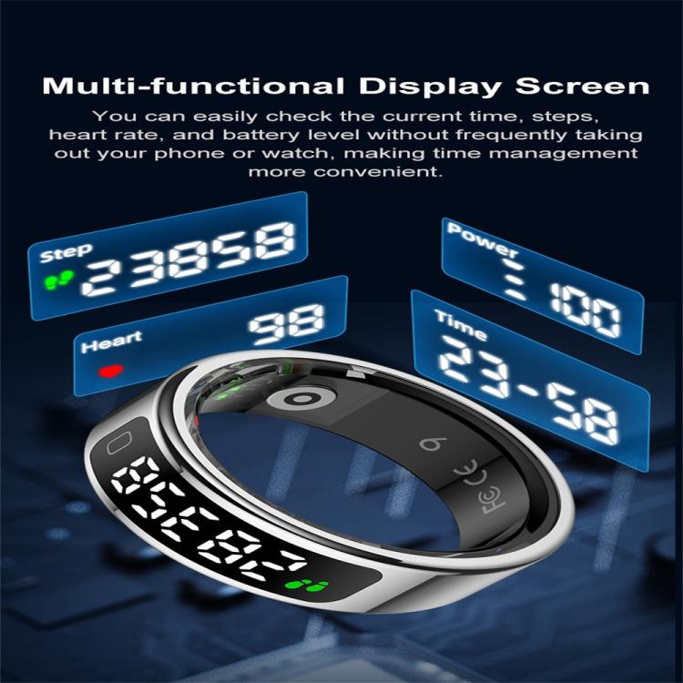R11C SIZE 7 Smart Ring, Support Heart Rate / Blood Oxygen / Sleep Monitoring / Multiple Sport Modes(Black)