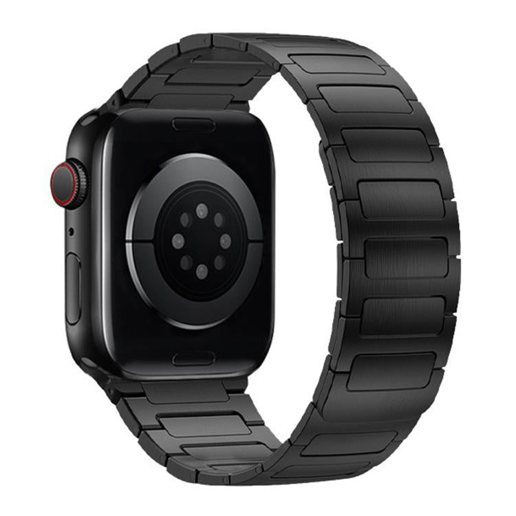 For Apple Watch 46mm / 49mm / 45mm / 44mm I-Beam Magnetic Stainless Steel Strap(Black)