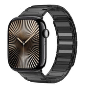 For Apple Watch 46mm / 49mm / 45mm / 44mm I-Beam Magnetic Stainless Steel Strap(Black)
