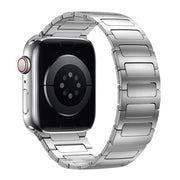 For Apple Watch 46mm / 49mm / 45mm / 44mm I-Beam Magnetic Stainless Steel Strap(Silver)