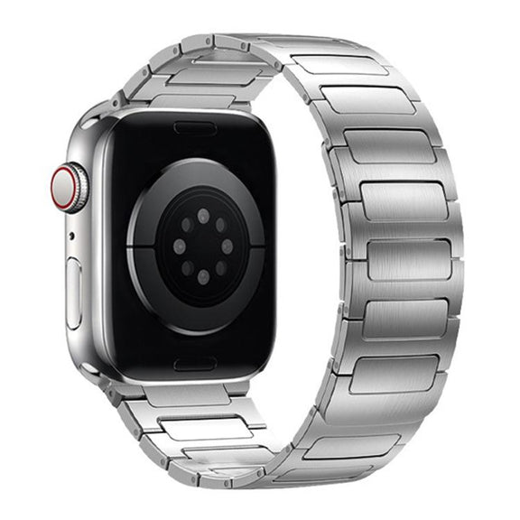 For Apple Watch 46mm / 49mm / 45mm / 44mm I-Beam Magnetic Stainless Steel Strap(Silver)
