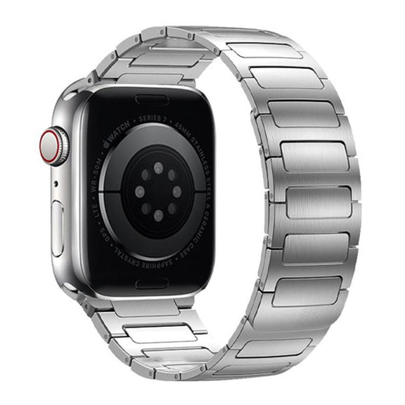 For Apple Watch 42mm / 41mm / 40mm / 38mm I-Beam Magnetic Stainless Steel Strap(Silver)