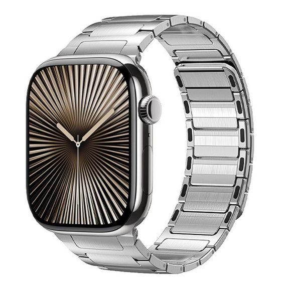 For Apple Watch 42mm / 41mm / 40mm / 38mm I-Beam Magnetic Stainless Steel Strap(Silver)