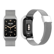 For Xiaomi Mi Band 7 Pro Stainless Steel Frame Integrated Milanese Buckle Metal Watch Band(Silver)