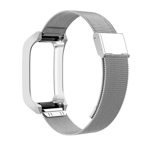 For Xiaomi Mi Band 7 Pro Stainless Steel Frame Integrated Milanese Buckle Metal Watch Band(Silver)
