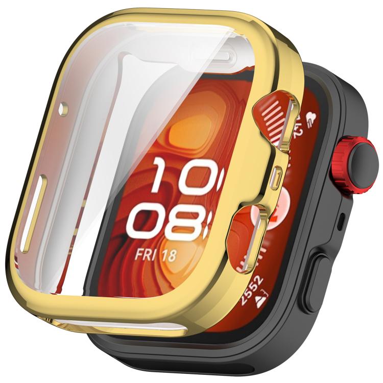 For Huawei Watch Fit 4 Electroplated TPU Full Coverage Watch Protective Case(Gold)