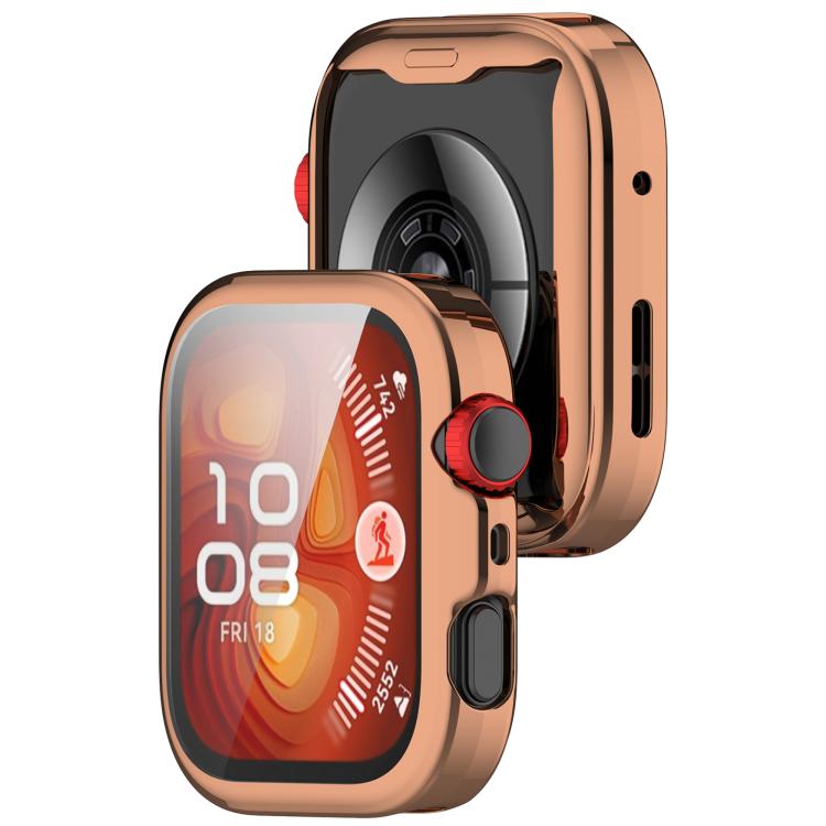 For Huawei Watch Fit 4 Electroplated TPU Full Coverage Watch Protective Case(Rose Gold)