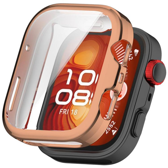 For Huawei Watch Fit 4 Electroplated TPU Full Coverage Watch Protective Case(Rose Gold)