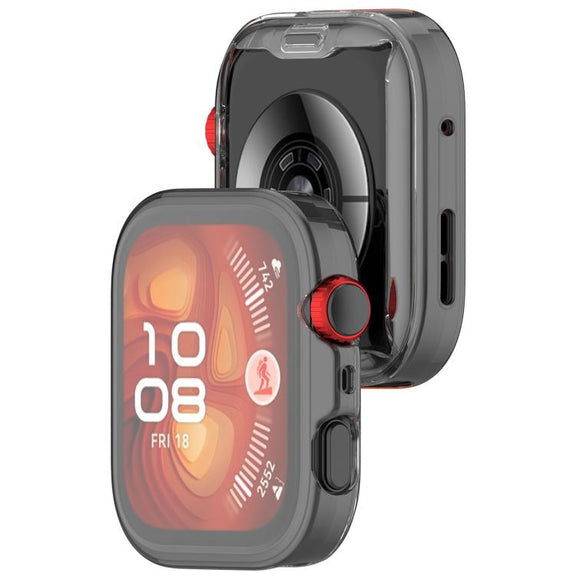 For Huawei Watch Fit 4 Electroplated TPU Full Coverage Watch Protective Case(Transparent)