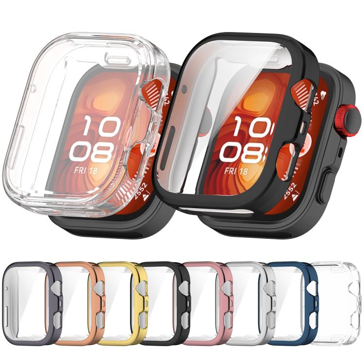 For Huawei Watch Fit 4 Electroplated TPU Full Coverage Watch Protective Case(Midnight Blue)