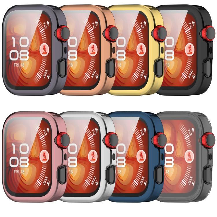 For Huawei Watch Fit 4 Electroplated TPU Full Coverage Watch Protective Case(Midnight Blue)