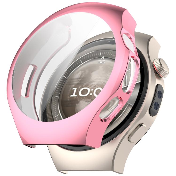 For Huawei Watch 5 42mm Electroplated TPU Full Coverage Watch Protective Case(Pink)