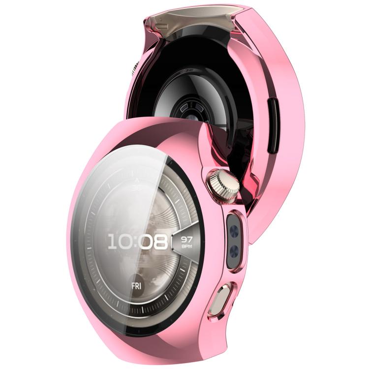 For Huawei Watch 5 42mm Electroplated TPU Full Coverage Watch Protective Case(Pink)