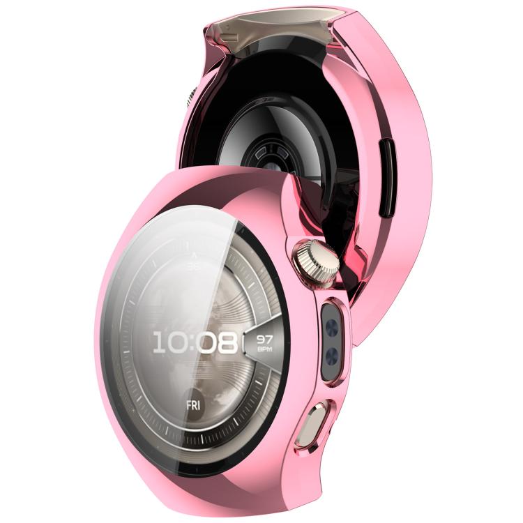 For Huawei Watch 5 46mm Electroplated TPU Full Coverage Watch Protective Case(Pink)
